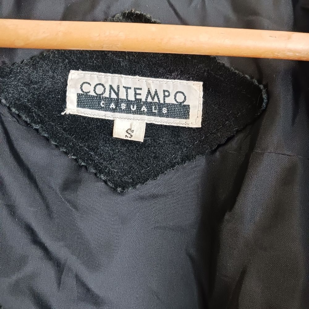 Contempo two tone vintage crop leather jacket size S - Picture 2 of 12